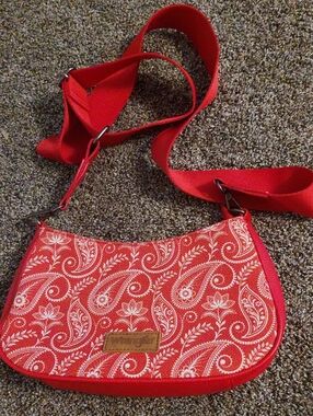 Wrangler Red Paisley Shoulder Crossbody